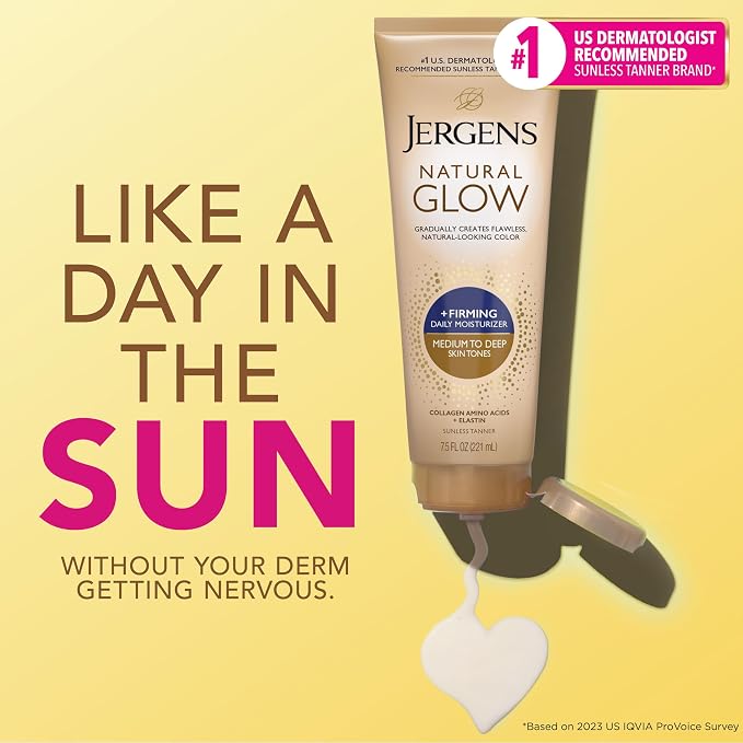 Jergens Natural Glow + Firming Daily Moisturizer Medium to Tan Skin Tones 7.5oz - Image 3