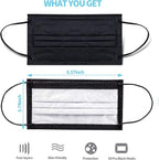 Black Disposable Face Masks 4 Layers Protection 50Pcs, Breathable Dust Mask - Image 4
