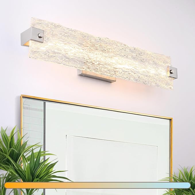 Brushed Nickel LED Bathroom Vanity Light, 24.4 Inch 15W Modern Dimmable by Osimir