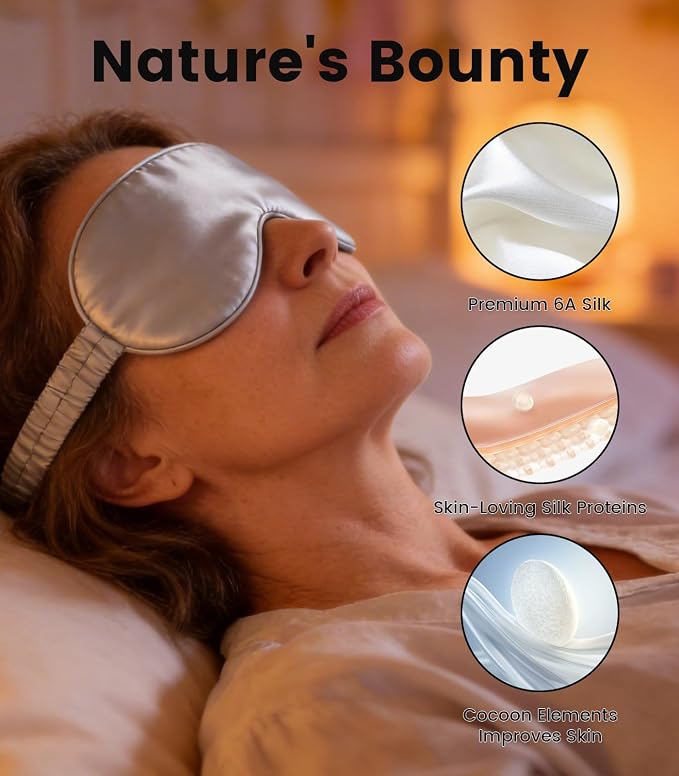 Formé & Found Formé & Found Luxury Silk Sleep Mask, 100% 6A Mulberry Silk Eye - Image 3