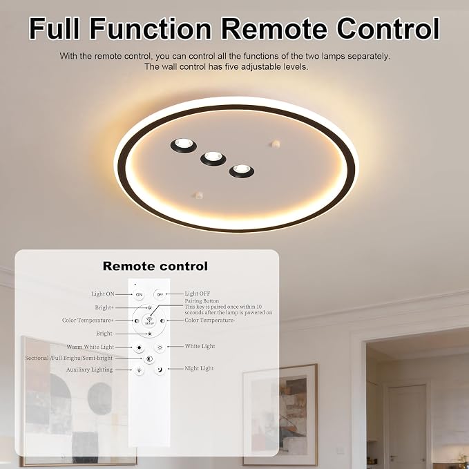 Shine LUEST Modern Round LED Flush Mount Ceiling Light - Image 9