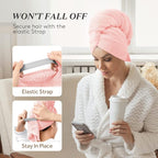 YFONG Large Hair Towel Wrap for Women, Super Absorbent Microfiber Hair Towel - Image 4