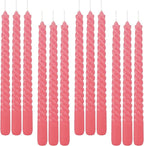 WPONSZU 10 Inch Pink Spiral Taper Candle Set of 12 Pack Unscented Dripless - Image 8