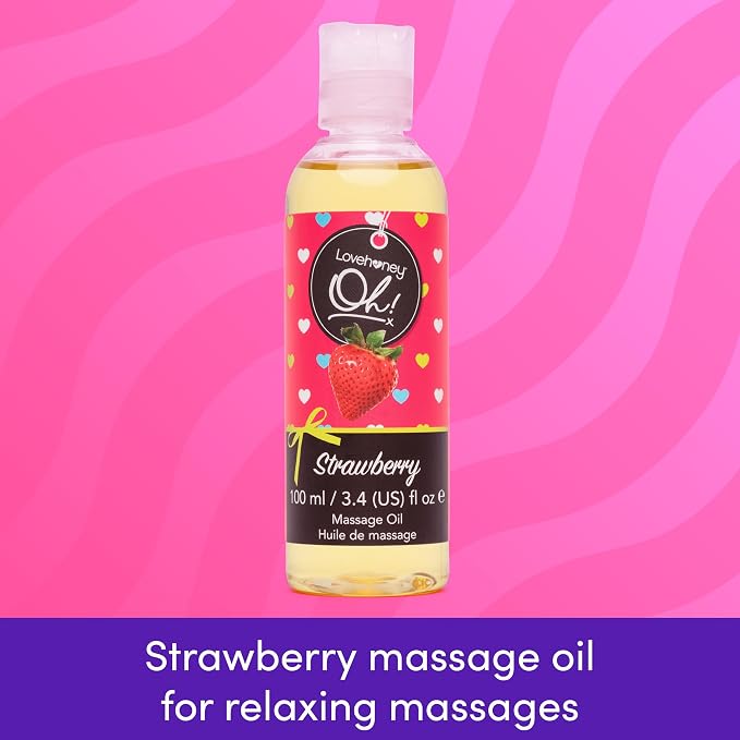 Lovehoney Strawberry Massage Oil - Image 2