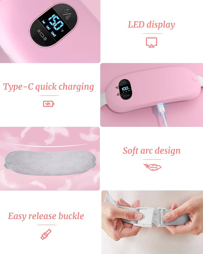 Portable Heating Pad for Cramps Upgraded Cordless Electric Period Heat Pad for - Image 7