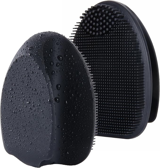 Silicone Face Scrubber, Soft Face Cleansing Brush, Face Pore Blackhead Remover by HieerBus