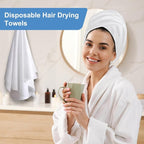Disposable Hair Drying Towel 32"x16", Ultra Absorbent & Soft Disposable Body - Image 5