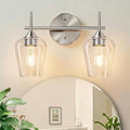 MOKATNG 2-Light Bathroom Light Fixtures, Brushed Nickel Vanity Lights by Bathroomlightfixtures