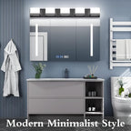 Tipace 5 Lights Modern Black Vanity Light Up and Down Black LED Vanity Light - Image 3