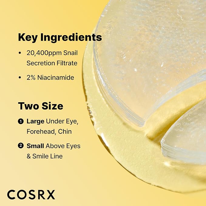 COSRX Advanced Snail Hydrogel Eye Patch, Gel Serum Mask, Puffy Under Eye - Image 3