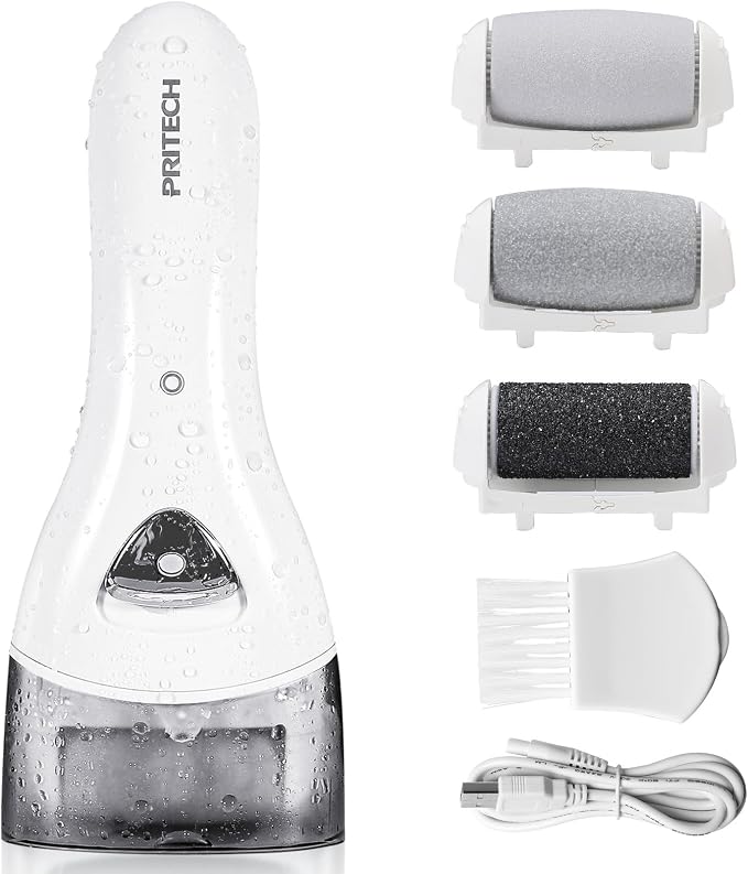 Electric Feet Callus Removers Rechargeable, Portable Electronic Foot File by PRITECH