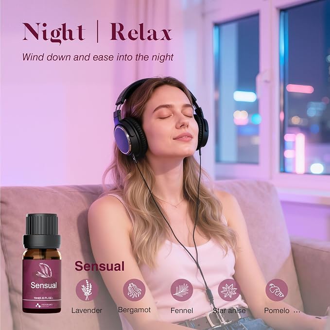 ASAKUKI Essential Oils for Diffuser –6 Mood Essential Oil Blends for Morning to - Image 8