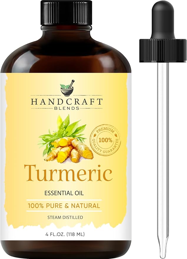 Handcraft Blends Turmeric Essential Oil – Huge 4 Fl Oz – 100% Pure and Natural by HandcraftBlends