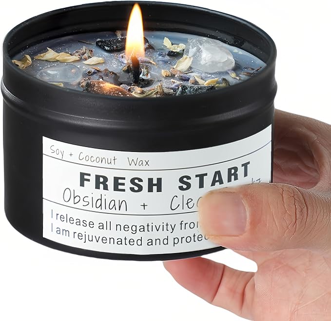 Crystal Candles, Healing Magic Candles, Mind-Body Meditation, Gifts to by Unknown