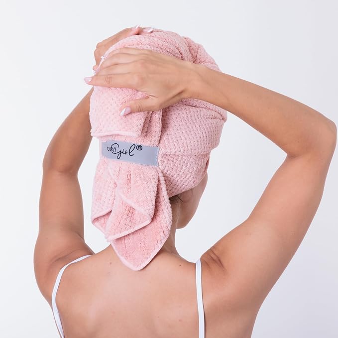 Curly Girl Microfiber Hair Towel Wrap - Image 3
