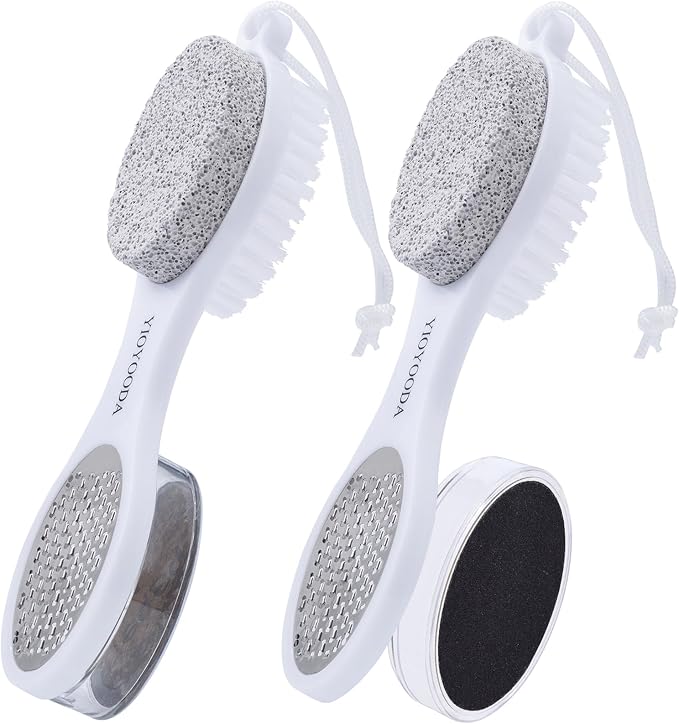 Foot Scrubber Brush with Pumice Stone by YIOYOODA