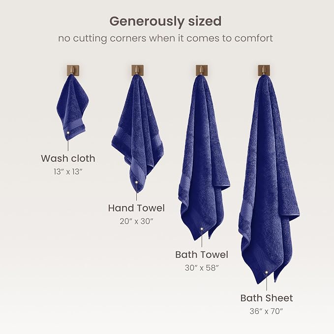BIOWEAVES 100% Organic Cotton 700 GSM Plush Luxury Bath Towels - Image 7