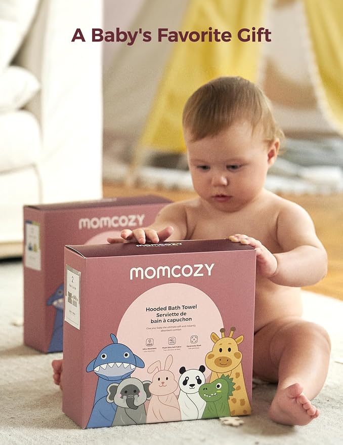Momcozy Baby Bath Towels with Visualize Health Label - Image 8
