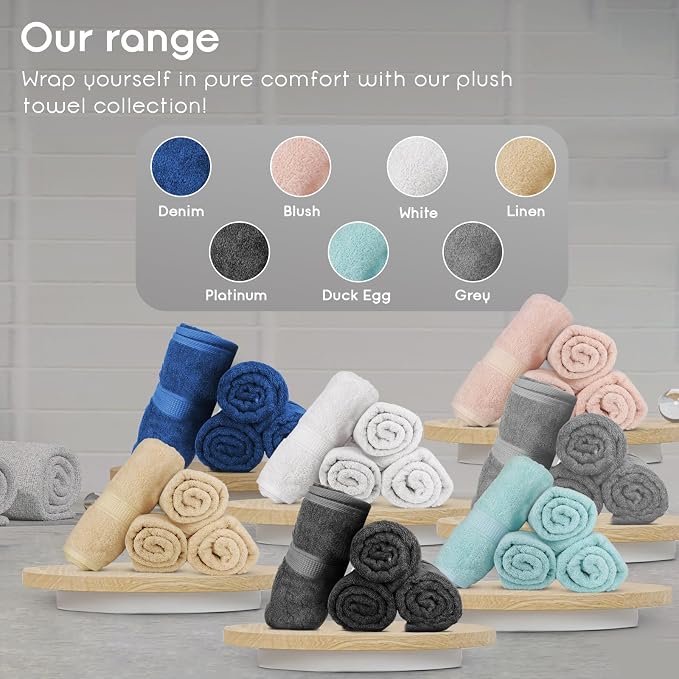 Ariv Premium Bath Towels Pack of 4, 100% Cotton, Super Soft, Highly Absorbent - Image 3