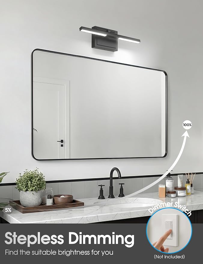 VOLISUN Bathroom Vanity Light 15.7 inch, 5CCT Dimmable, 20W LED Bathroom Light - Image 4