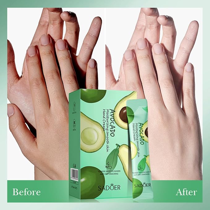 Disposable Avocado Hand Cream for Dry Cracked Hands, Travel Size Mini Hand - Image 7
