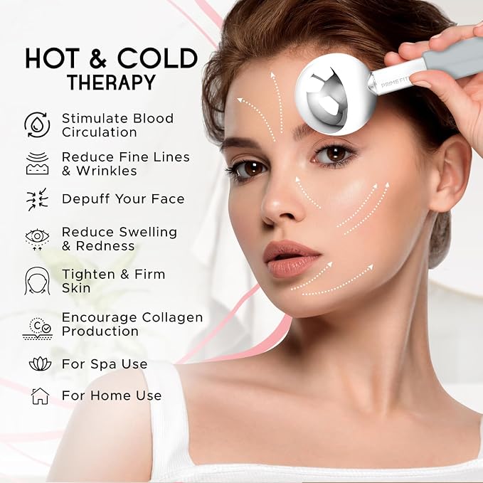 Ice Globes for Facials | Unbreakable Steel Cooling Roller | Cryo Sticks for - Image 4