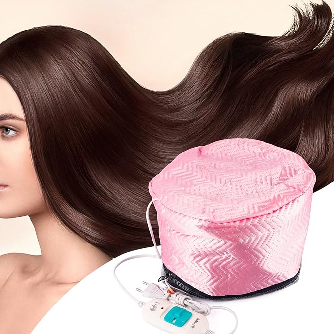 Electric Hair Steamer Cap with Temperature Control, Removable Thermal Hair Care by LIARTY