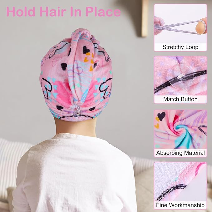 Basumee Microfiber Hair Towel Wrap - Image 3