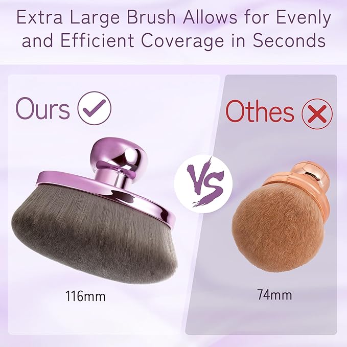 Extra Large Body Makeup Brush For Self Tanner, Leg Makeup &Bronzer Blend - Image 4