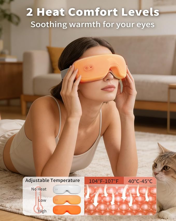 Pinailon Eye Massager, Rechargeable Heated Sleep Mask - Image 2