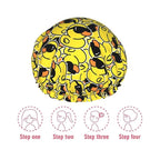 Cute Ducks Shower Cap For Women Reusable Waterproof Double Layers Bath Cap Hair - Image 6