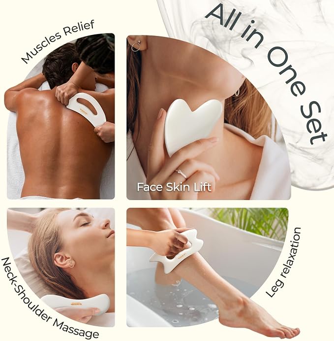 Scienlodic 4 Pcs Gua Sha Massage Tools - Image 4
