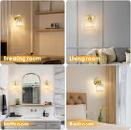 1-Light Gold Bathroom Light Fixtures, Modern Bathroom Vanity Lights Fixture - Image 6