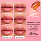 9Pcs Bee Lip Balm Honey Pot, Lip Mask Skincare, Strawberry, Watermelon - Image 2