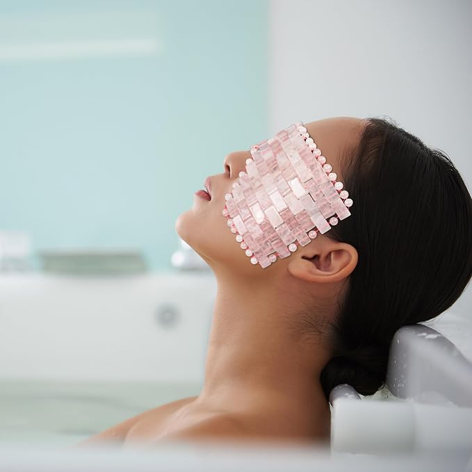 Eurow Luxe Natural Rose Quartz Eye Mask - Image 3