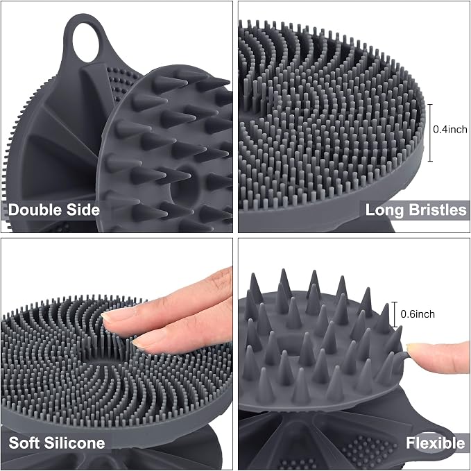 INNERNEED 2-in-1 Silicone Body Scrubber and Scalp Massager Shampoo Brush - Image 6
