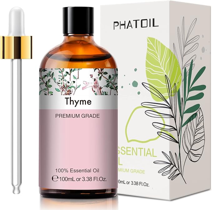 Thyme 3.38fl.oz Essential Oil, PHATOIL Aromatherapy Essential Oils - Image 2