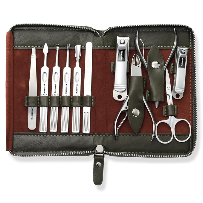 FAMILIFE Manicure Set, Professional Manicure Kit Nail Clippers Set 11 in 1 - Image 9