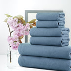 CASA COPENHAGEN Waffle 6Pcs 100% Egyptian Cotton Large Designer Towels Gift - Image 3