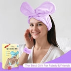 my novel things Face Wash Headband and Wristband Fashion Spa Headband, Coral - Image 8