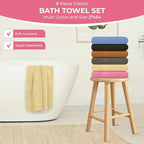 QUBA LINEN 100% Cotton Bath Towels-27x54inch - Image 3