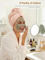 3 Pack Microfiber Hair Towel Wrap - Image 7