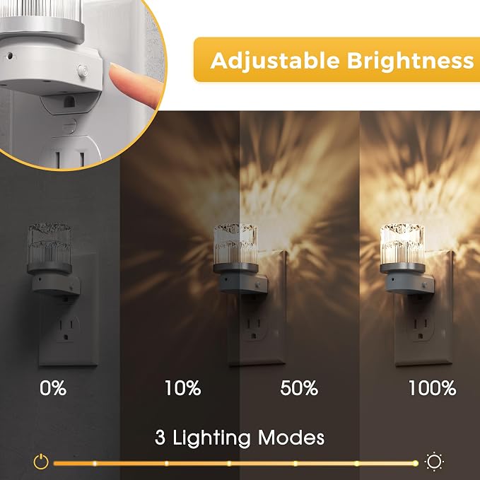 L LOHAS LED Night Light, 2 Pack Night Lights Plug into Wall, 3000K Soft Light - Image 3