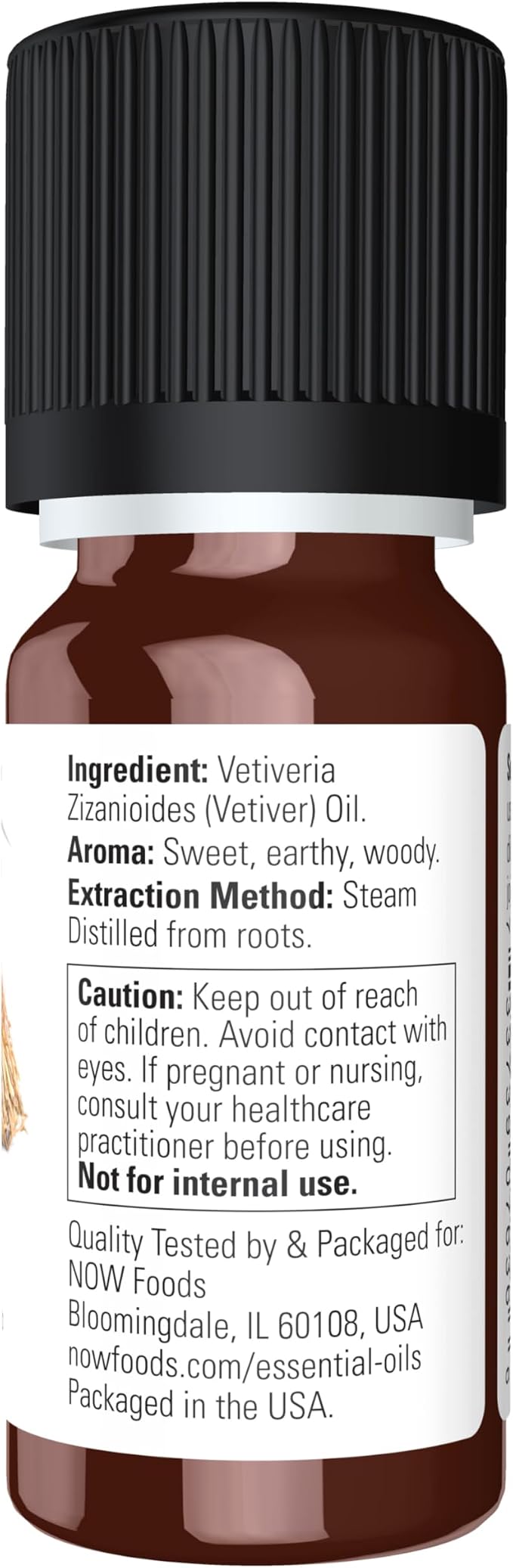 NOW Essential Oils, Vetiver Oil, Woodsy Aromatherapy Scent, Steam Distilled - Image 2