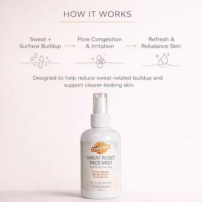 Sweat Reset Face Mist, 8 oz – Clarifying Hypochlorous Facial Spray - Image 8
