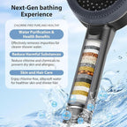 Filtered Shower Head with Handheld, High Pressure 3 Spray Showerhead with - Image 2
