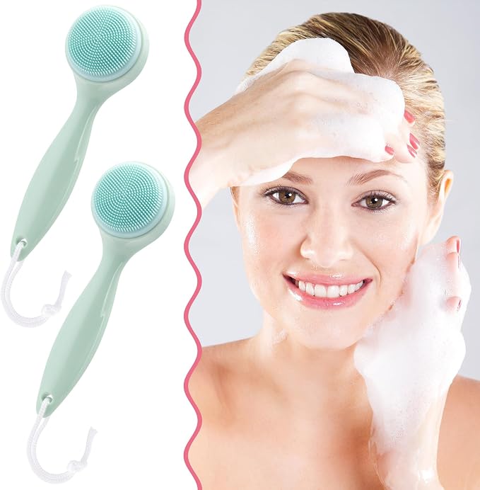HINZIC 2 Pack Silicone Manual Facial Cleansing Brush, Skin Friendly Waterproof - Image 6