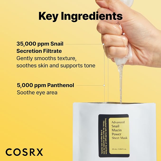 COSRX Snail Mucin Sheet Mask 10 EA - Image 3
