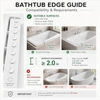 Bathtub Splash Guard for Tub Kids, Silicone Bath Toy Holder & Tub Side Tray - Image 4
