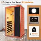 OUTEXER 1 Person Sauna Far Infrared Sauna 1200W Indoor Home Sauna Low EMF 110V - Image 4